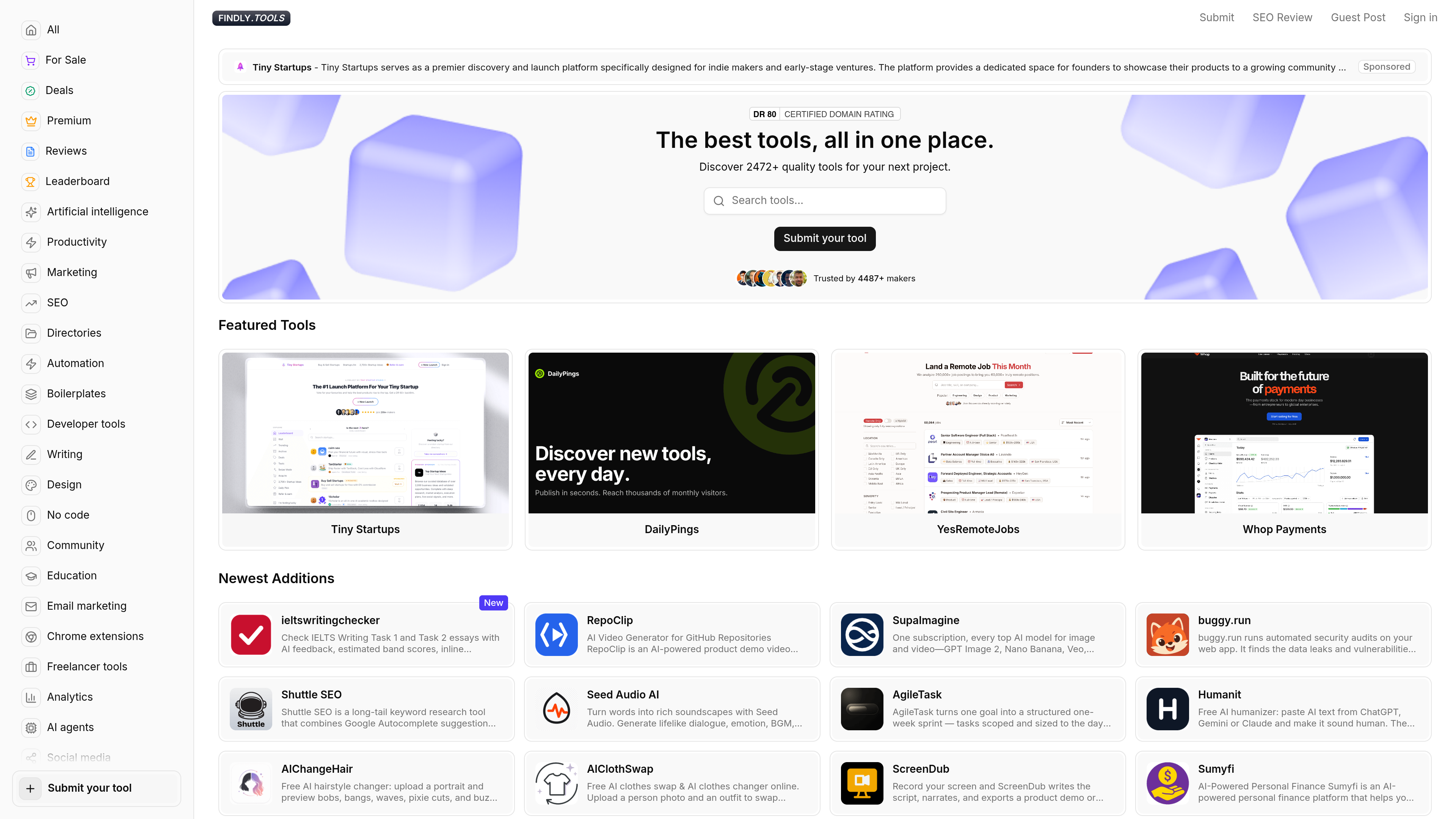 findly.tools website preview