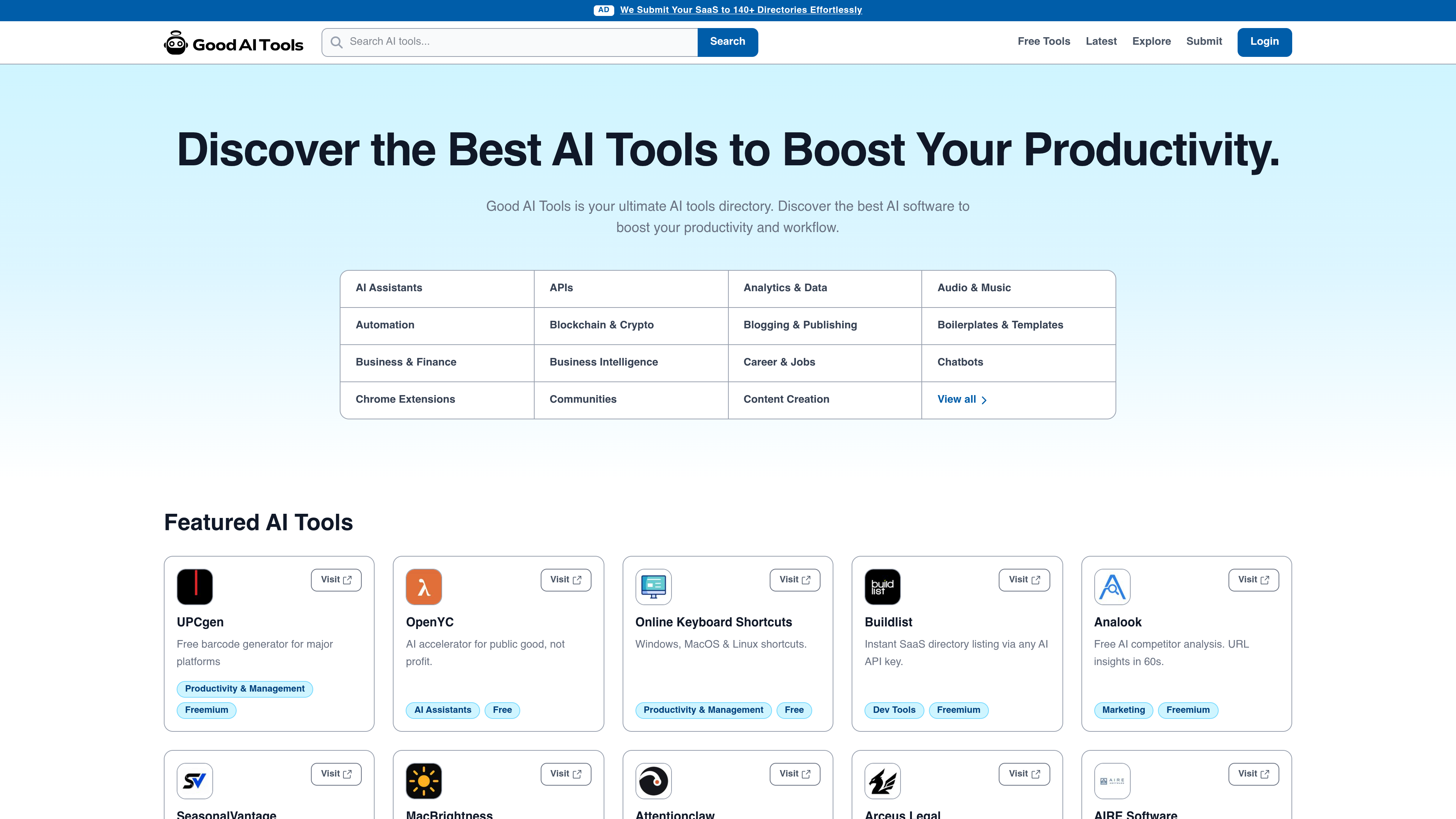 Good AI Tools website preview