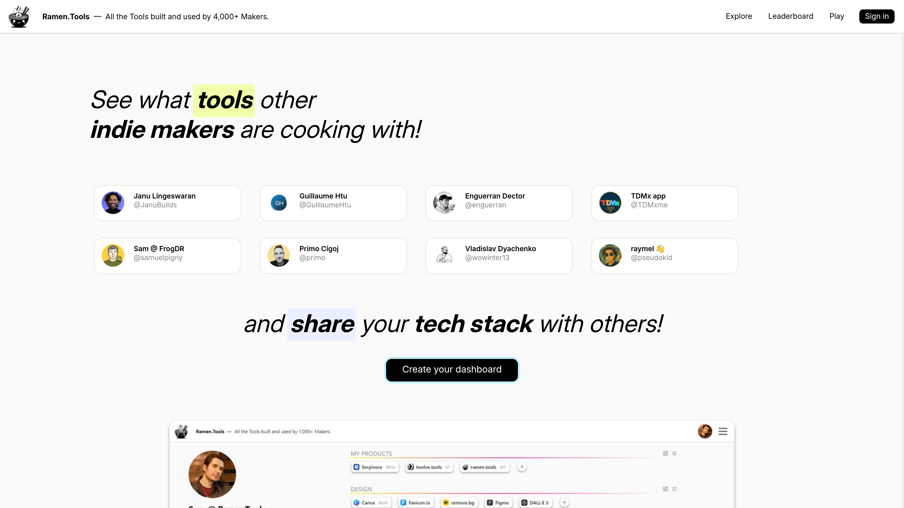 Ramen.Tools website preview