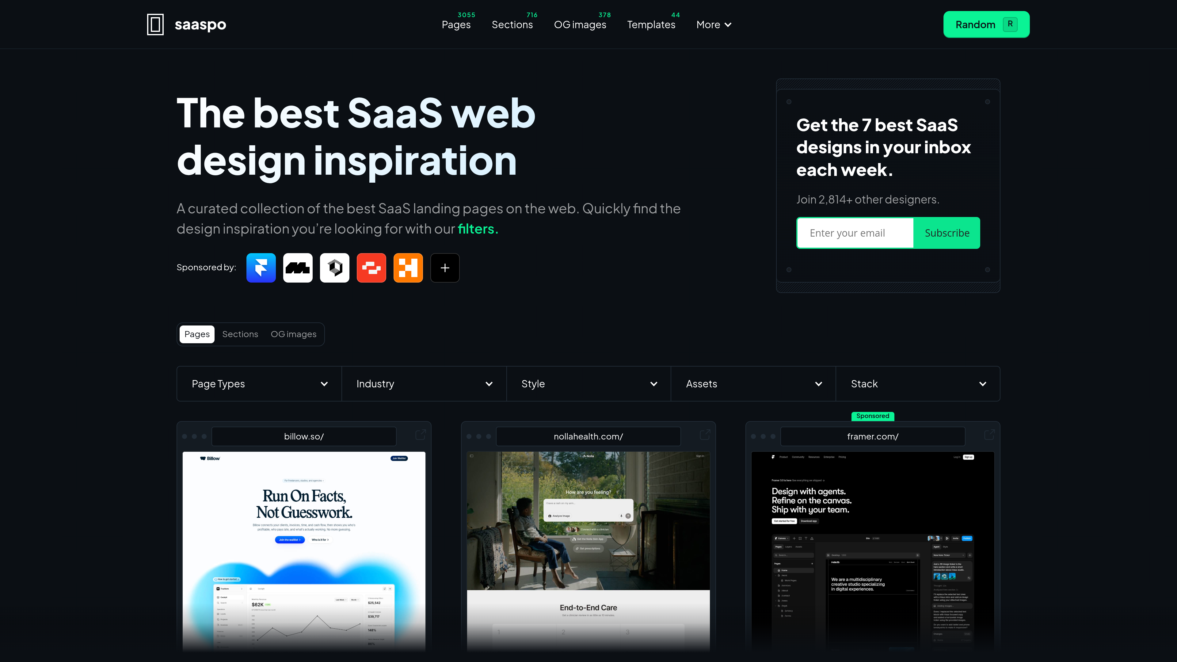SaaSPo website preview