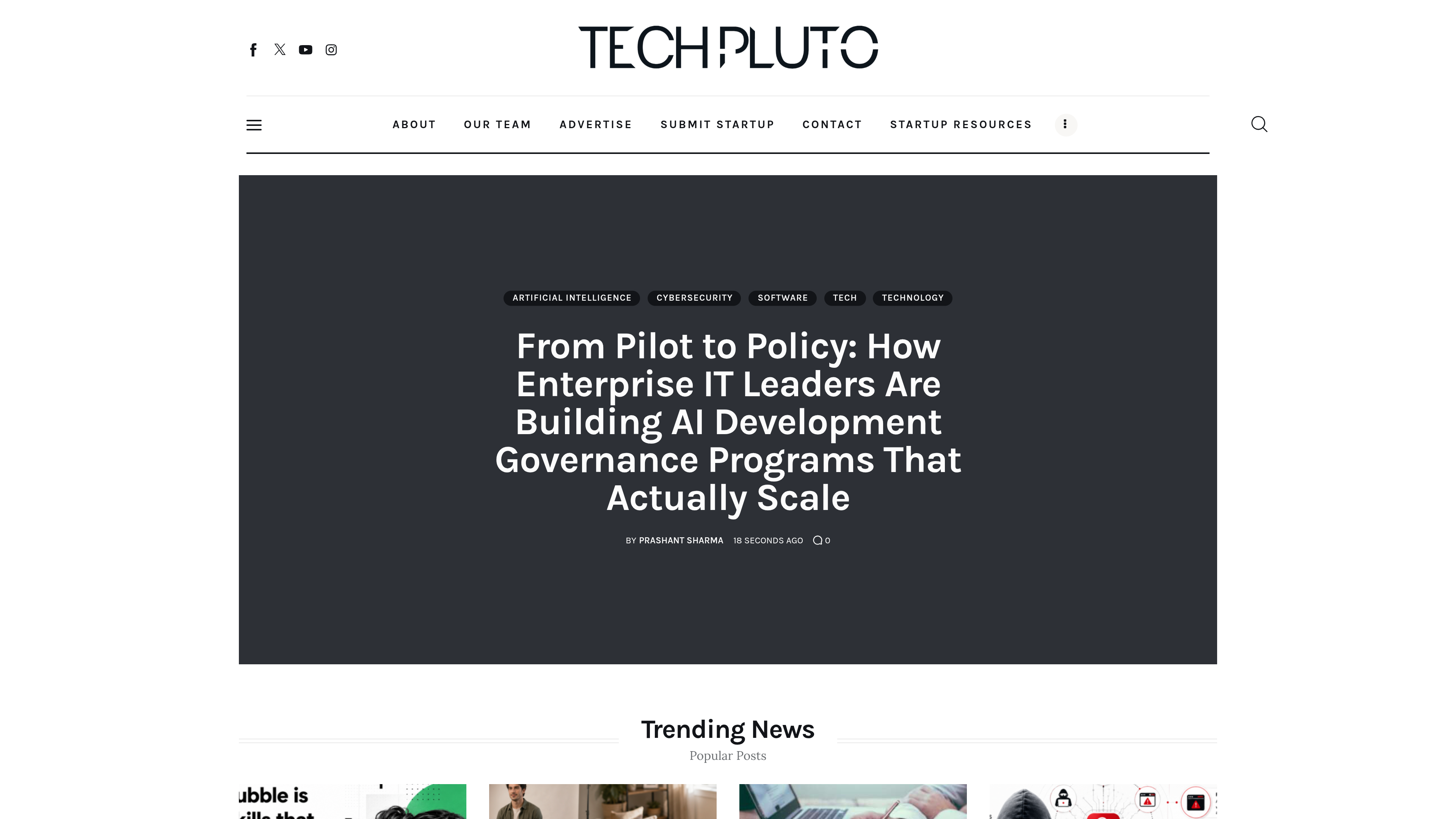 Techpluto website preview